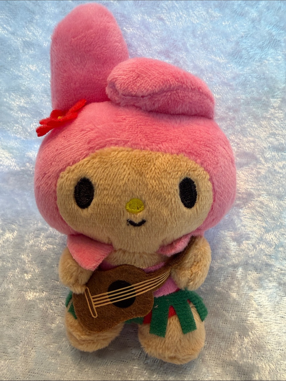 Sanrio “My Melody” Hawai’i Plush with Hula Skirt and Ukulele